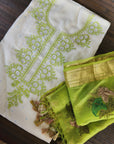 White Mal Chikankari
