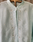 Ice blue Chanderi co-ord set