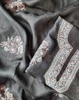 Chikankari organza with mukaish