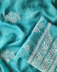 Chikankari organza with mukaish