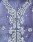 Chikankari embellishment soft chanderi