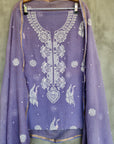 Chikankari embellishment soft chanderi