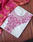 Chikankari Cotton white suit