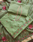 Chanderi organza suit