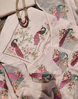 Embroidery Peacock design Suit