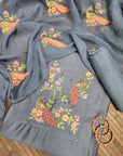 Embroidery Peacock design Suit