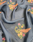 Embroidery Peacock design Suit