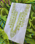 Chikankari Cotton white suit