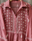 Handloom Chikankari Shirt dress
