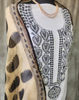 Chikankari Cotton white suit