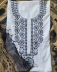 Chikankari Cotton white suit