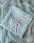 Chikankari organza with mukaish