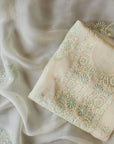 Chikankari organza with mukaish