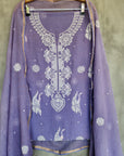 Chikankari embellishment soft chanderi