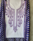 Chikankari Cotton white suit