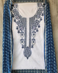Chikankari Cotton white suit