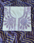 Chikankari Cotton white suit