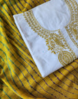 Chikankari Cotton white suit