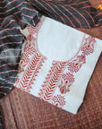 Chikankari Cotton white suit