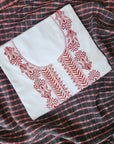 Chikankari Cotton white suit