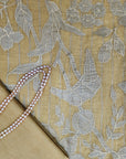 Applique on linen strip