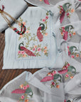 Embroidery Peacock design Suit