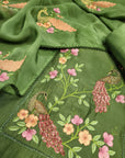 Embroidery Peacock design Suit