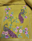 Embroidery Peacock design Suit
