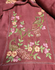 Embroidery Peacock design Suit