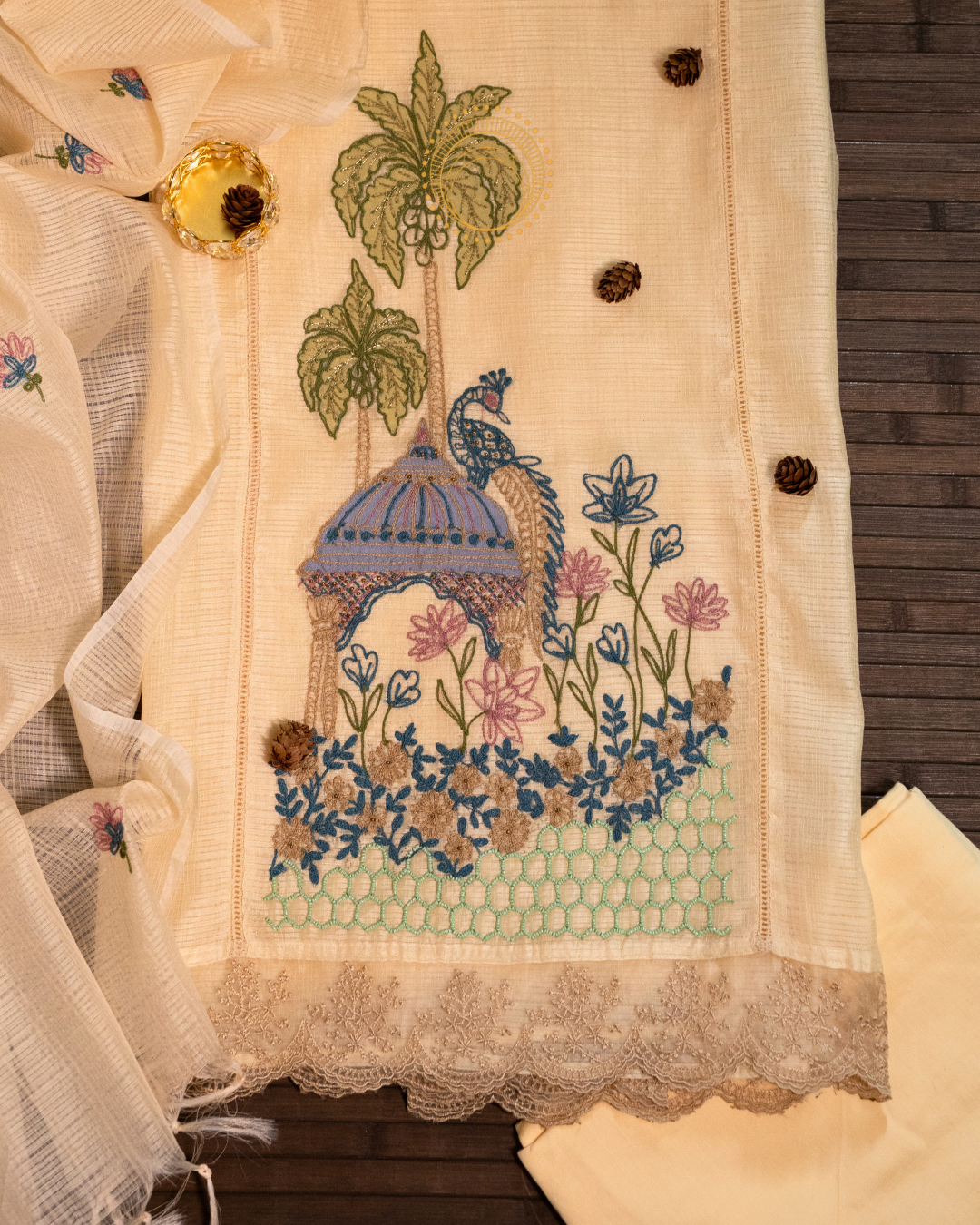 Kota dome applique embroidery