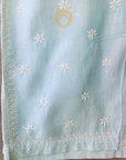 Ice blue Chanderi co-ord set